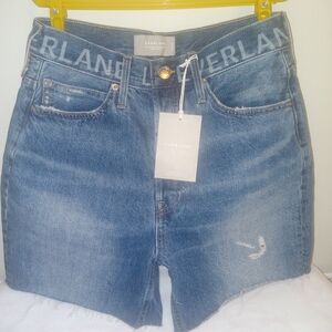 NWT Everlane The Local Rigid Way-High Denim Short Saitex Los Angeles Size 27
